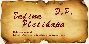 Dafina Pletikapa vizit kartica